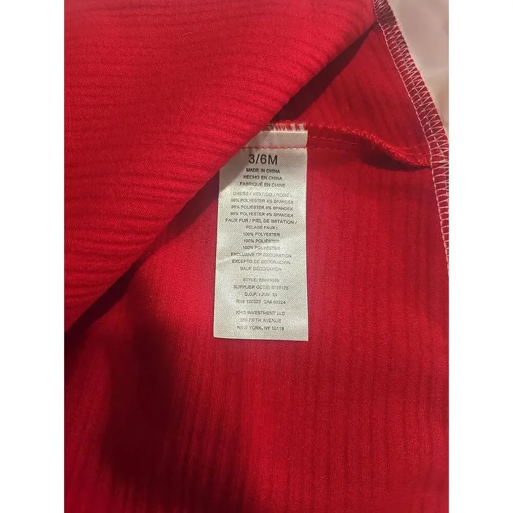 Blueberi Boulevard 3-6 MChristmas Santa Mrs. Claus JacketFaux Fur‎ Sparkle